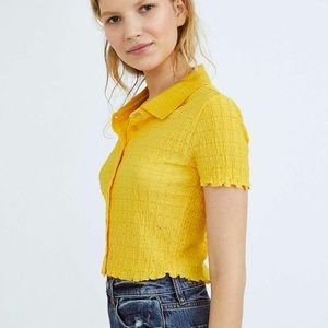 NWOT UO Downtown Button-Up Polo Top